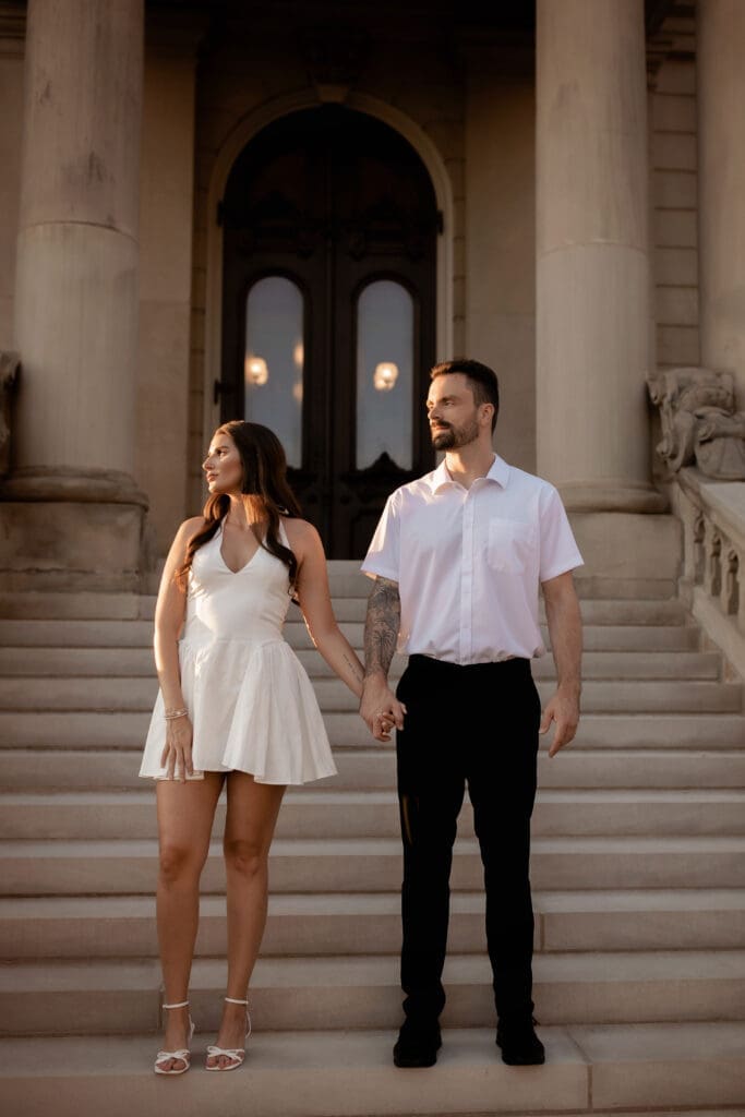Kameryn+Will Capitol Building Lansing Lucky Owl Studio Photography
