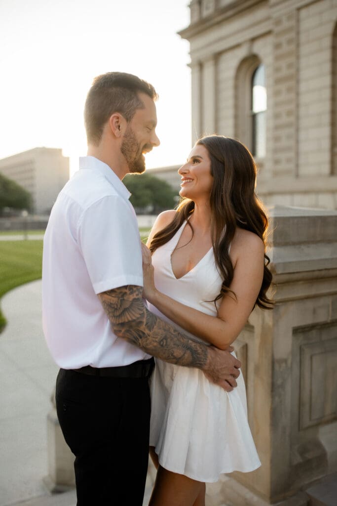 Kameryn+Will Capitol Building Lansing Lucky Owl Studio Photography