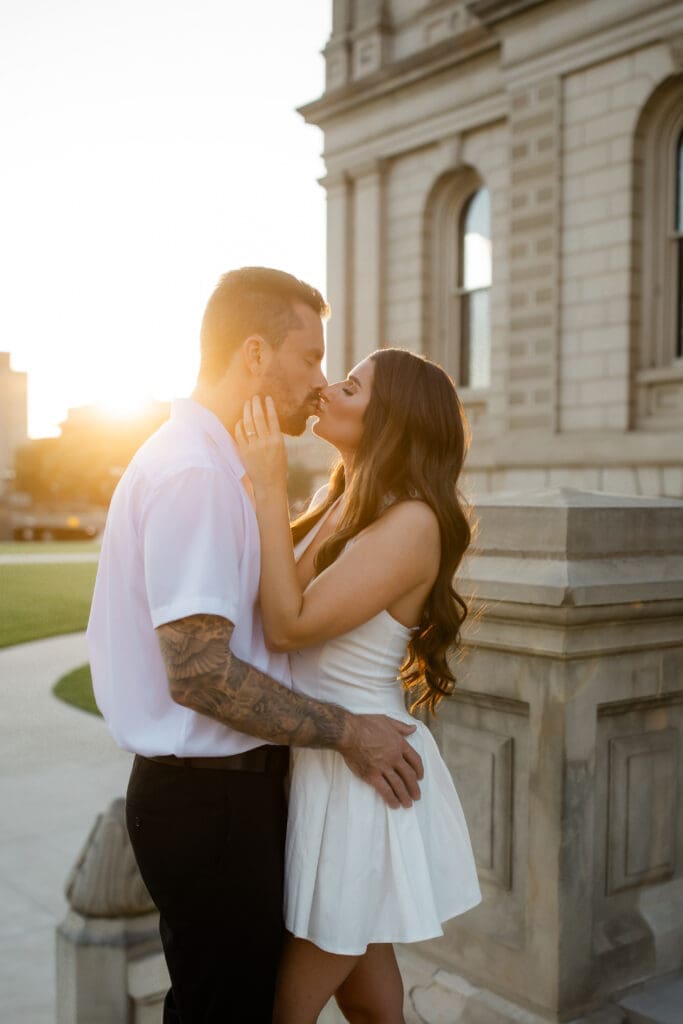 Kameryn+Will Capitol Building Lansing Lucky Owl Studio Photography
