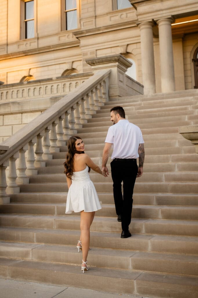 Kameryn+Will Capitol Building Lansing Lucky Owl Studio Photography