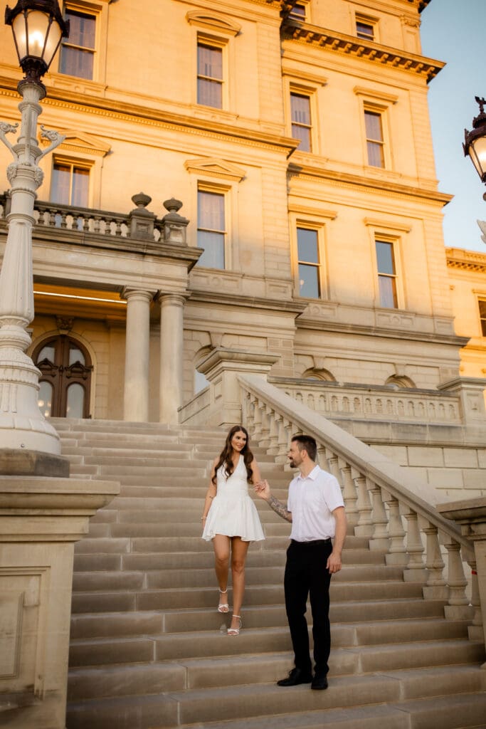 Kameryn+Will Capitol Building Lansing Lucky Owl Studio Photography