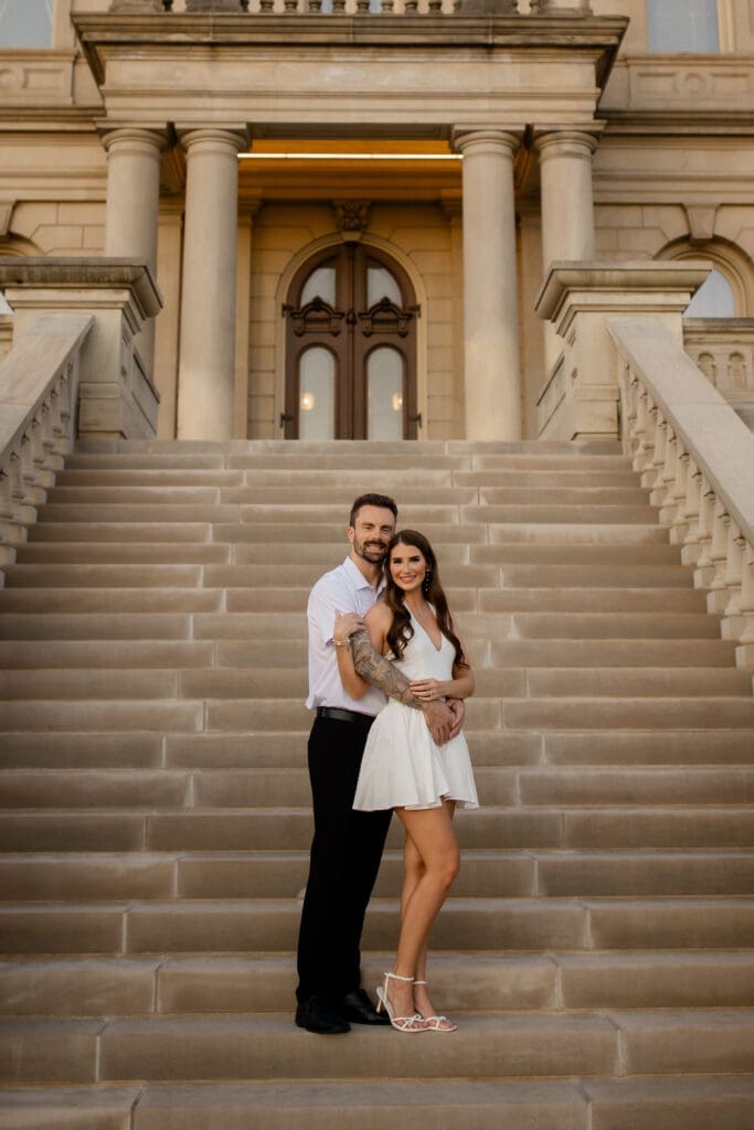 Kameryn+Will Capitol Building Lansing Lucky Owl Studio Photography