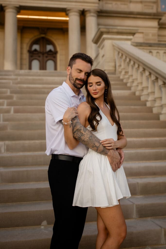 Kameryn+Will Capitol Building Lansing Lucky Owl Studio Photography