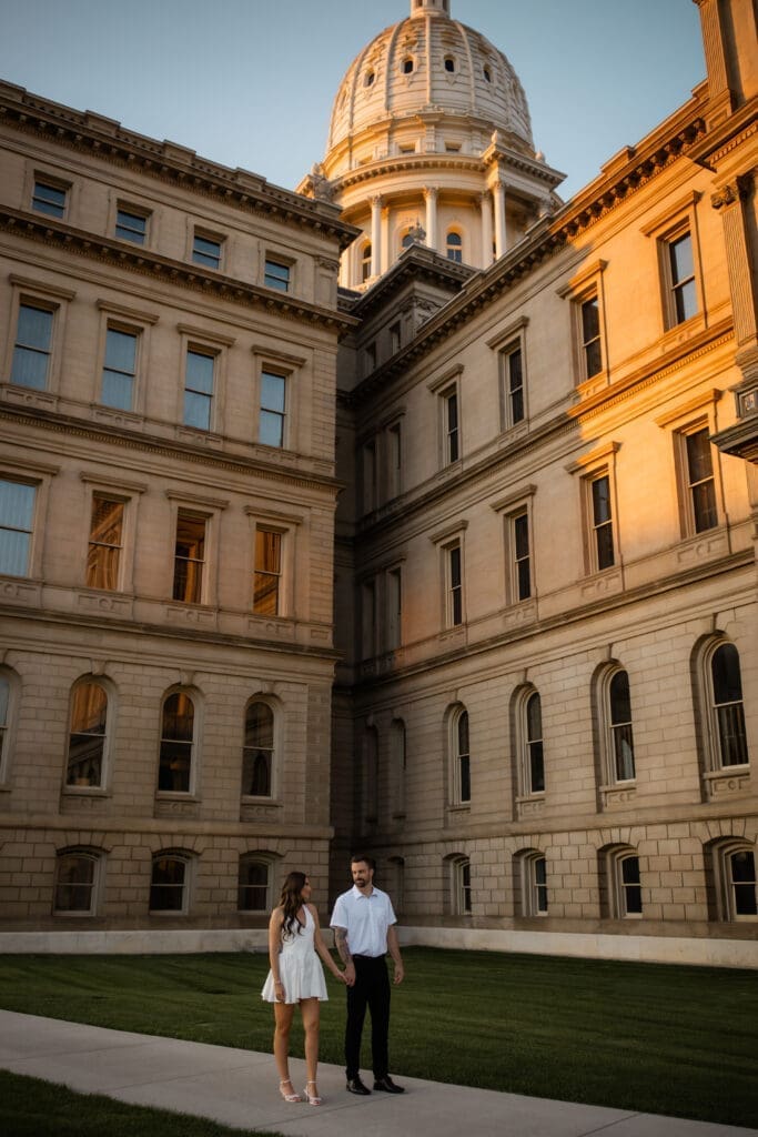 Kameryn+Will Capitol Building Lansing Lucky Owl Studio Photography