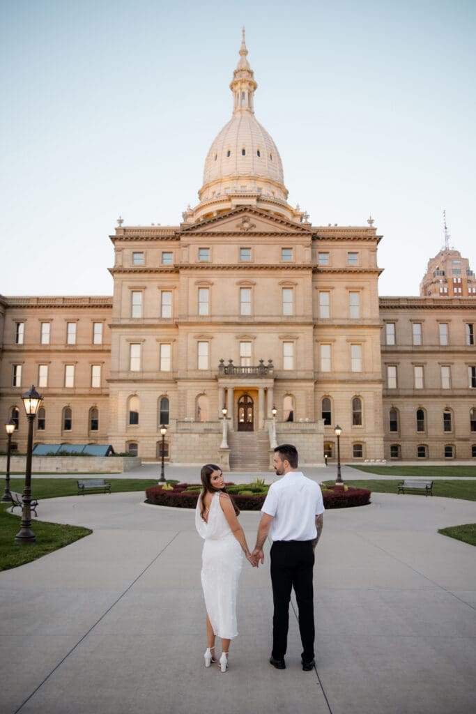 Kameryn+Will Capitol Building Lansing Lucky Owl Studio Photography