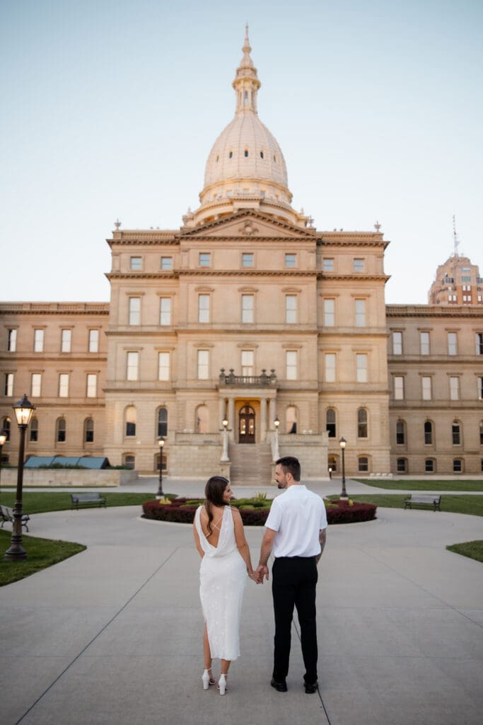 Kameryn+Will Capitol Building Lansing Lucky Owl Studio Photography