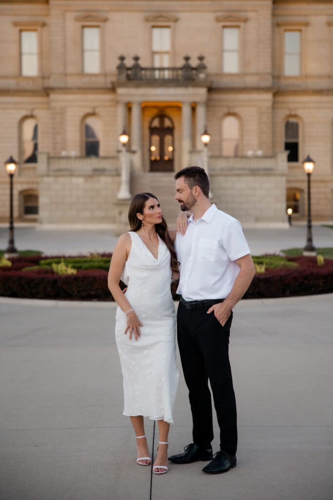 Kameryn+Will Capitol Building Lansing Lucky Owl Studio Photography