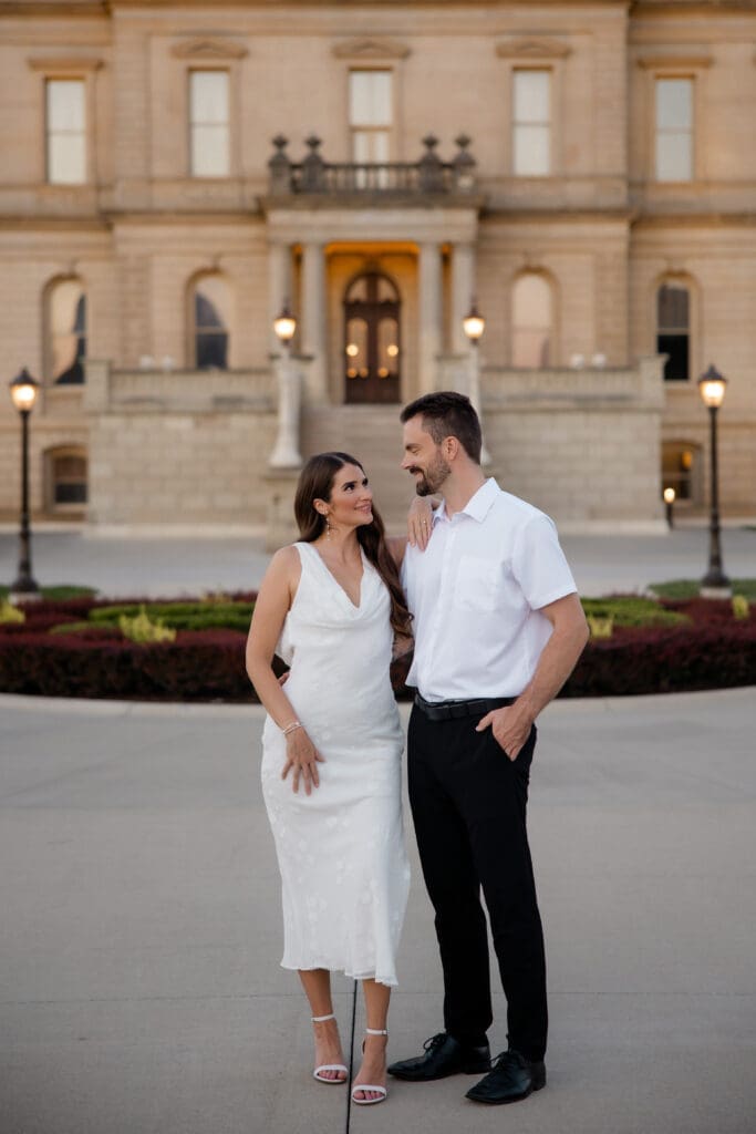 Kameryn+Will Capitol Building Lansing Lucky Owl Studio Photography