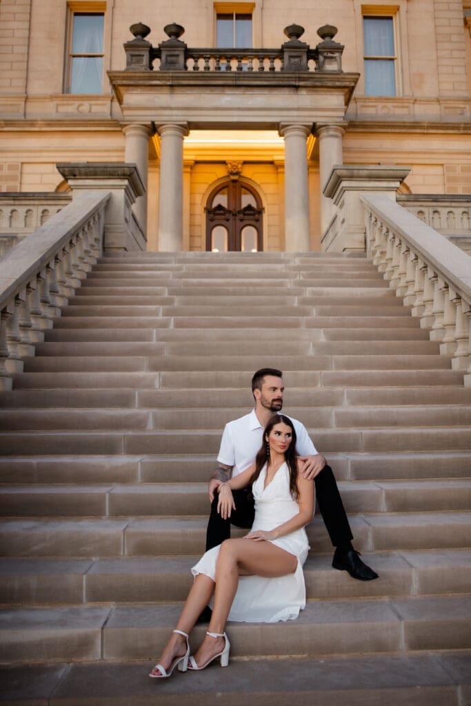 Kameryn+Will Capitol Building Lansing Lucky Owl Studio Photography