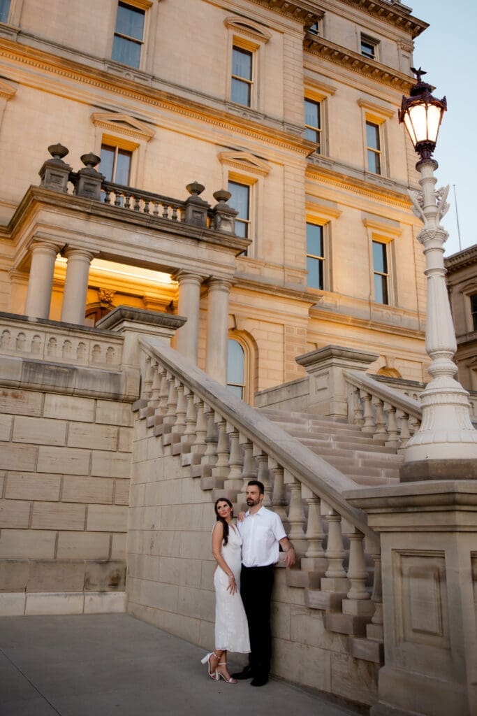 Kameryn+Will Capitol Building Lansing Lucky Owl Studio Photography